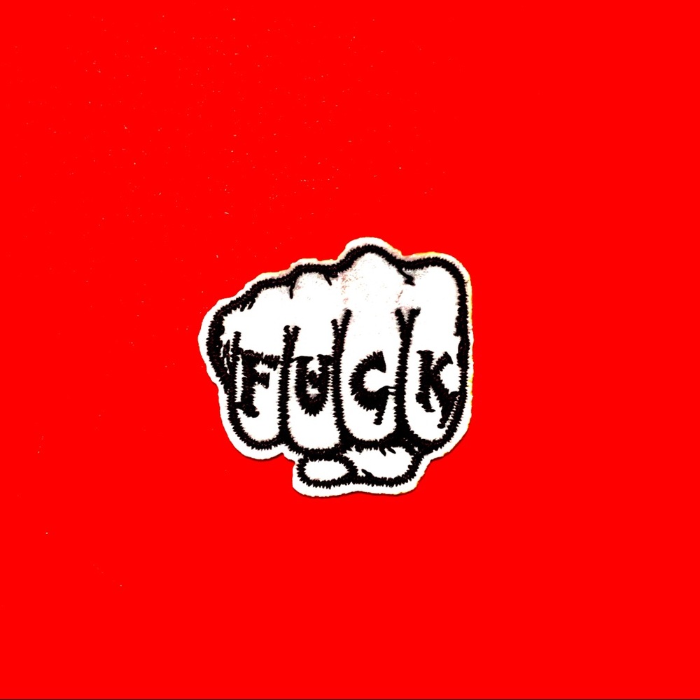 Tattoo knuckles fist iron on patch